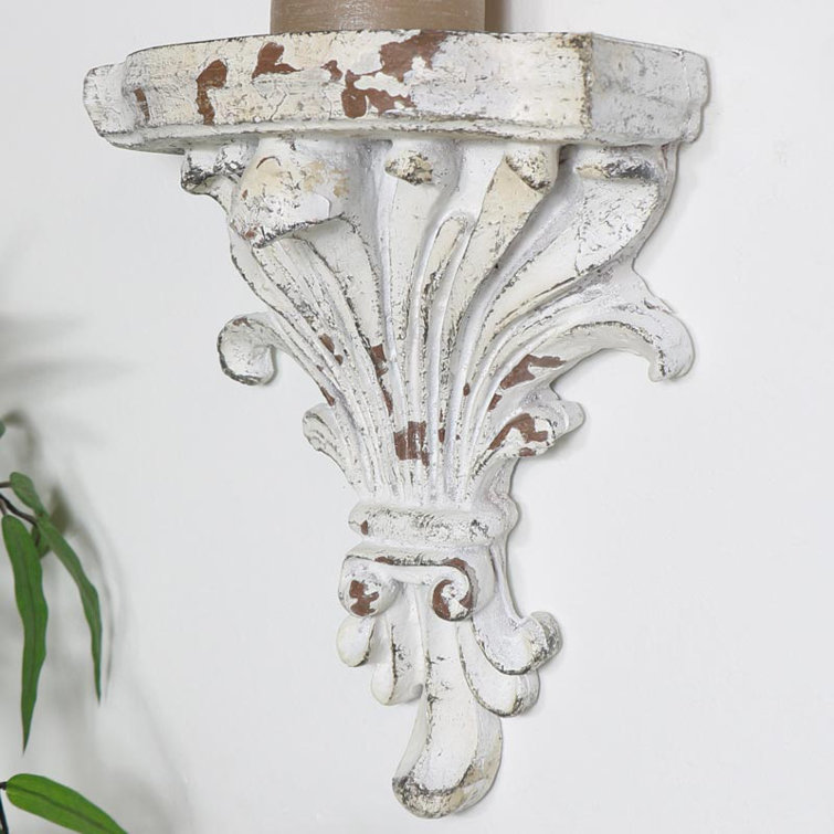 Fleur De Lis Living Antique White Wall Sconce Style Shelf Wayfair.co.uk